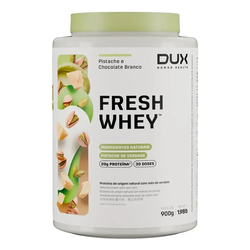 🛒 Whey Dux Fresh 900g Pistache E Chocolate Branco