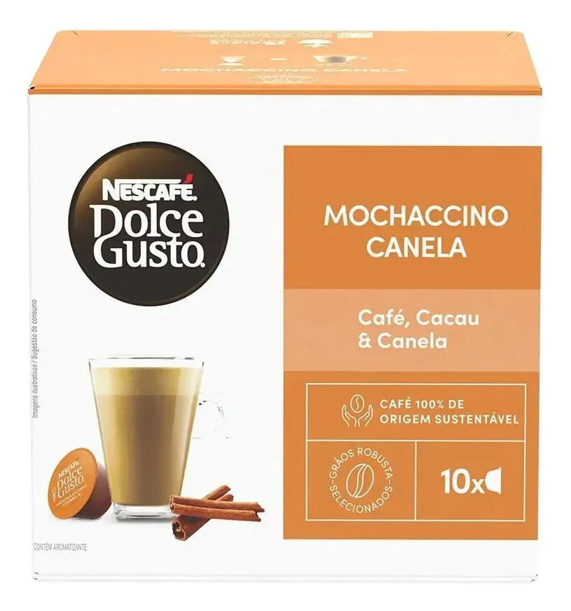 ✨Café em Cápsula NESCAFÉ DOLCE GUSTO Mochaccino Canela 10 Cápsulas✨️