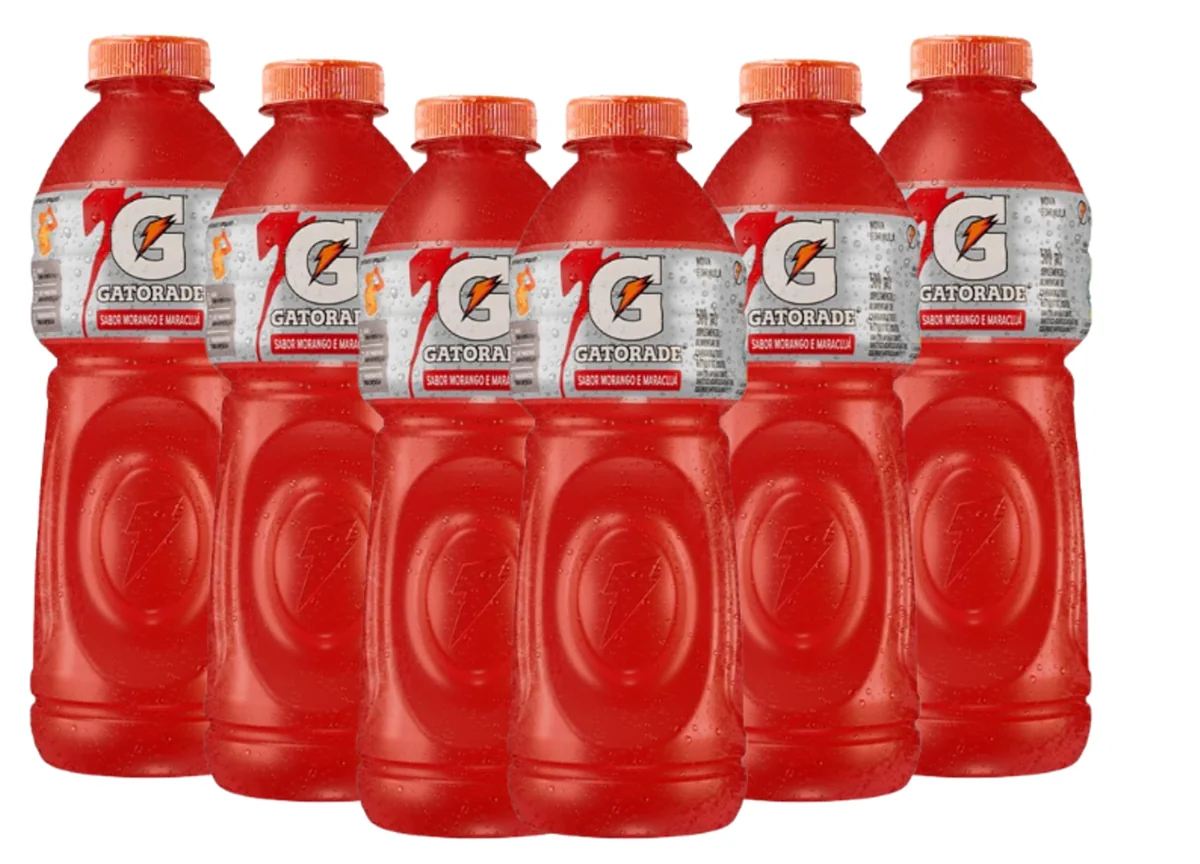🛒 Isotônico Gatorade Morango com Maracujá, Garrafa 500ml, Pack com 6 unidades
