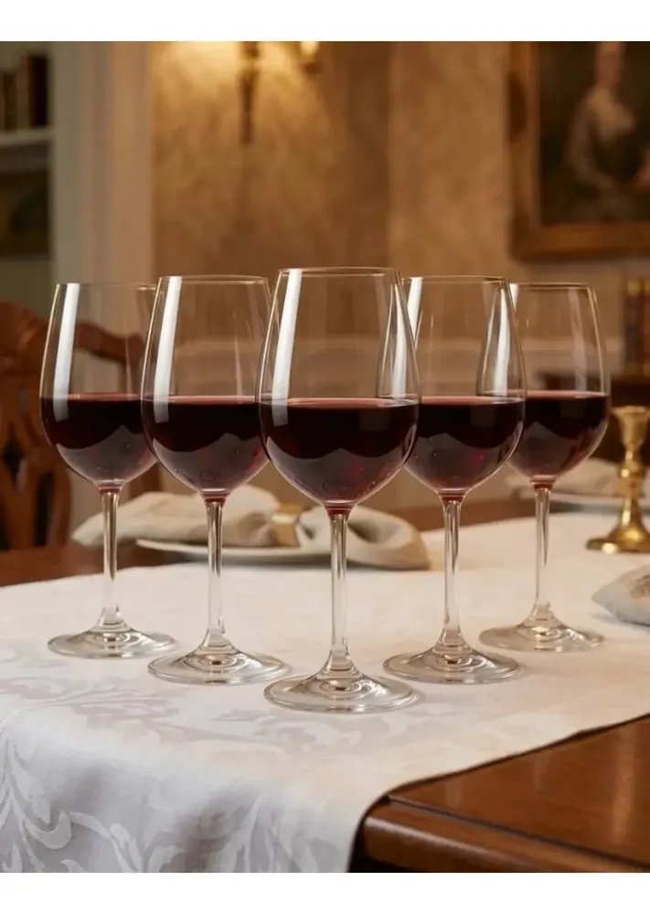 ✨Jogo 6 Taças Cristal De Vinho Tinto Branco Titanium Gastro 580ml Pítia✨️