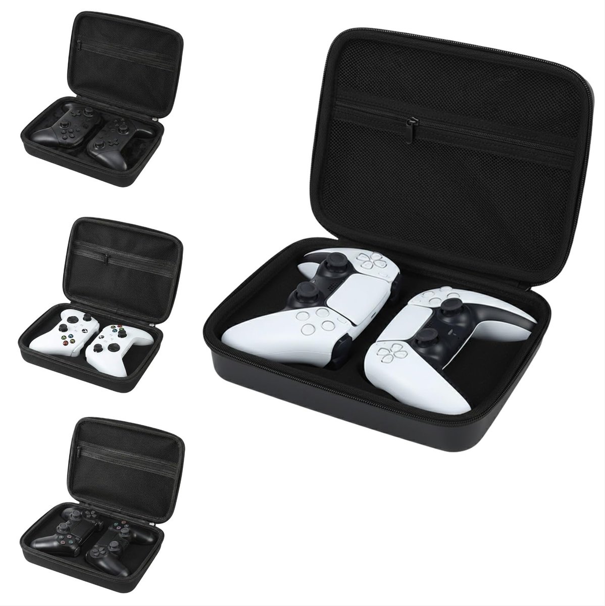 Bolsa Case Estojo Maleta Protetora Viagem Rigida Preta Premium Para Controle Compativel Com Ps5 / Ps4 / Xbox / Switch Pro