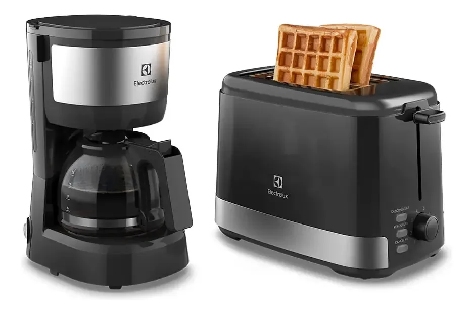 Cafeteira Elétrica  ECM10 + Torradeira 8 Níveis  ETS10 Kit Café da Manhã Electrolux 220V
