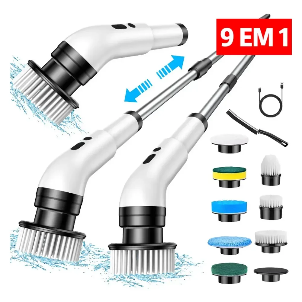 DeckCasa Escova elétrica de limpeza JY-6010 Branco Unidade 1