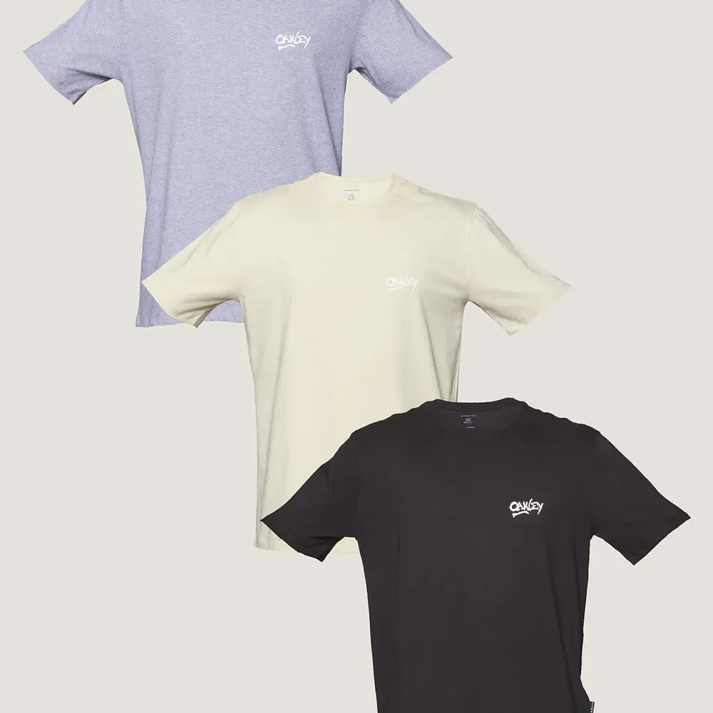 Kit 3 Camisetas Masculina Logo Grafitti Oakley. Misselaneous Logomarca G Liso