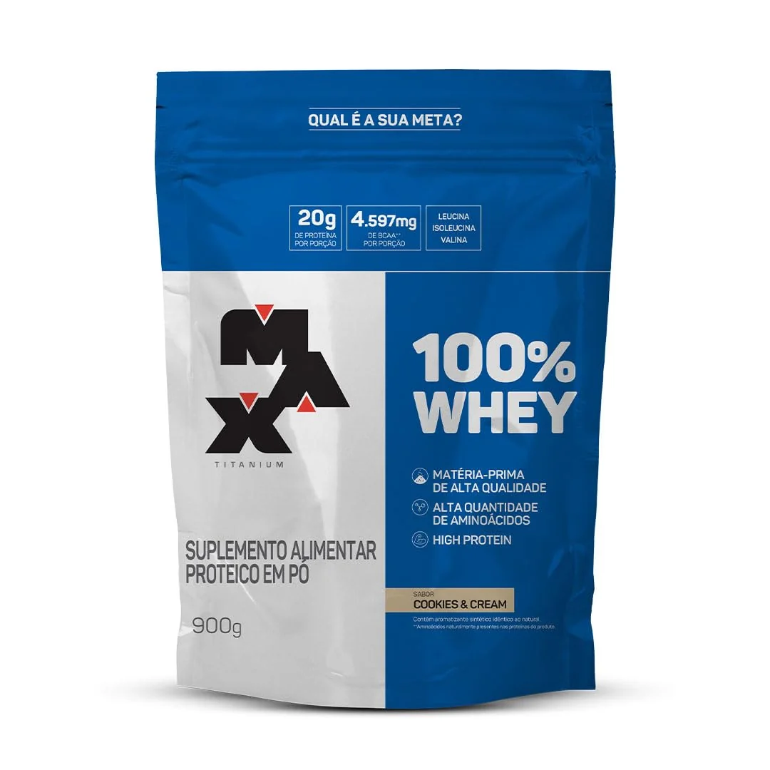 ✨100% Whey Refil (900g) - Cookies and Cream - Max Titanium, Max Titanium✨️