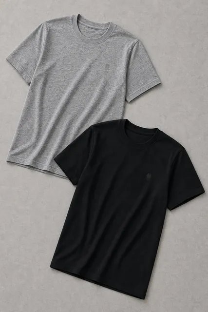 Kit 2 Camisetas Over Masculina Polo Wear Preto-mescla