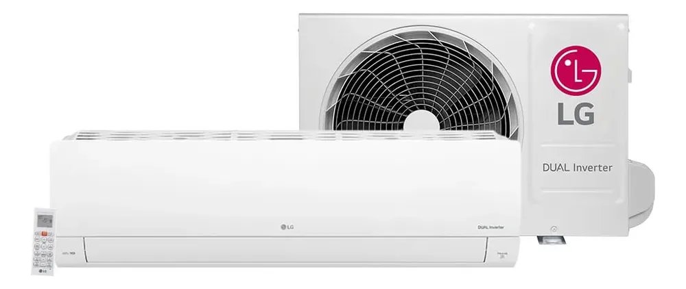 Split hi wall inverter LG dual compact R-32 12000 btu/h frio