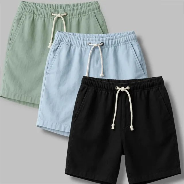 Kit 3 Shorts Masculino Bermuda Linho Verão Envio Imediato (P ao XG)