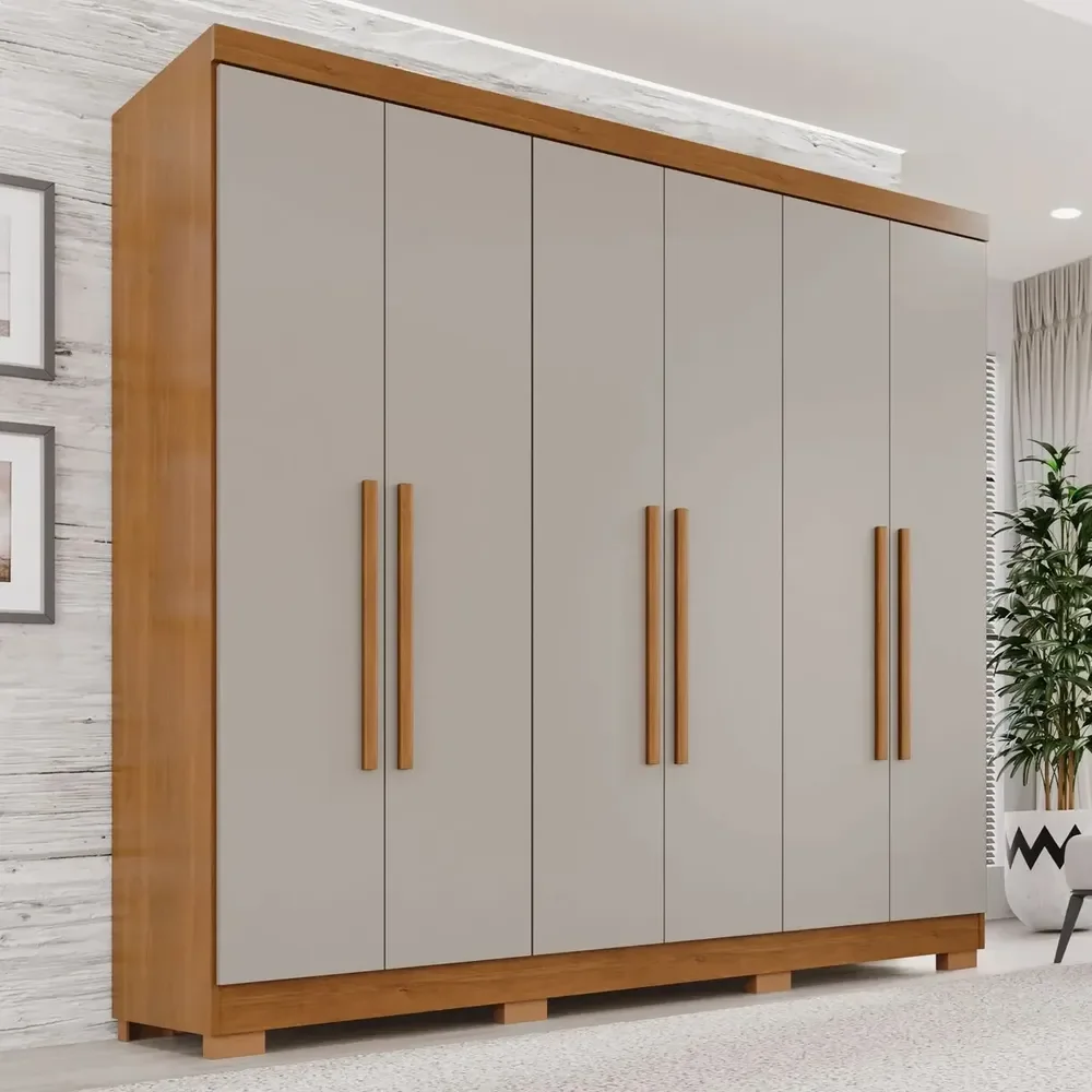 Guarda-roupa Casal 6 Portas 2 Gavetas França Wt