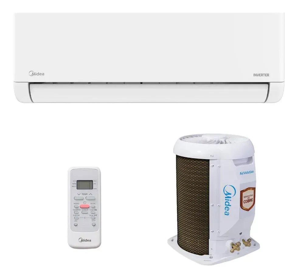 Ar Split Inverter 12000 Midea Airvolution Lite Frio 38TBVCA12M5 42EBVCA12M5 220V