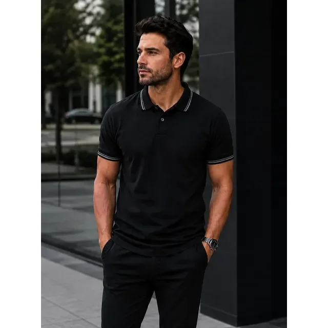 ⚫️ Camisa Gola Polo Masculina Branca Clássica Lisa Peruana Luxo