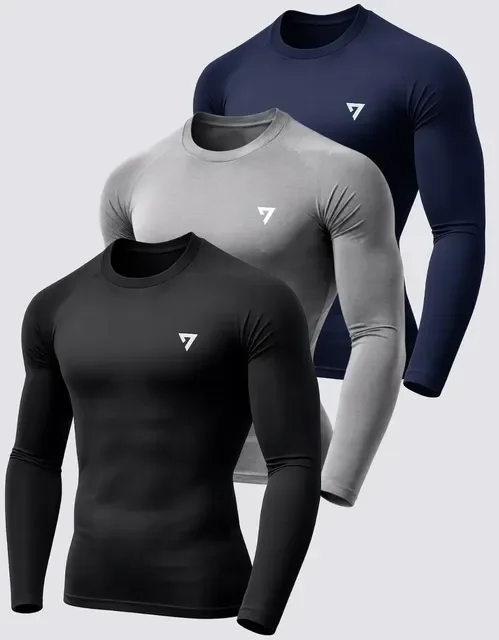 Kit 3 Camisetas Térmicas Masculina Segunda Pele Camisa Uv50-