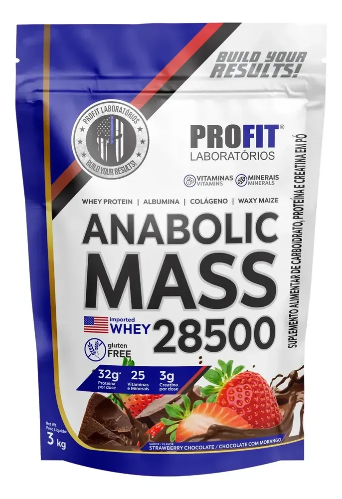 Hipercalórico Anabolic Mass 28500 - 3kg Profit Labs