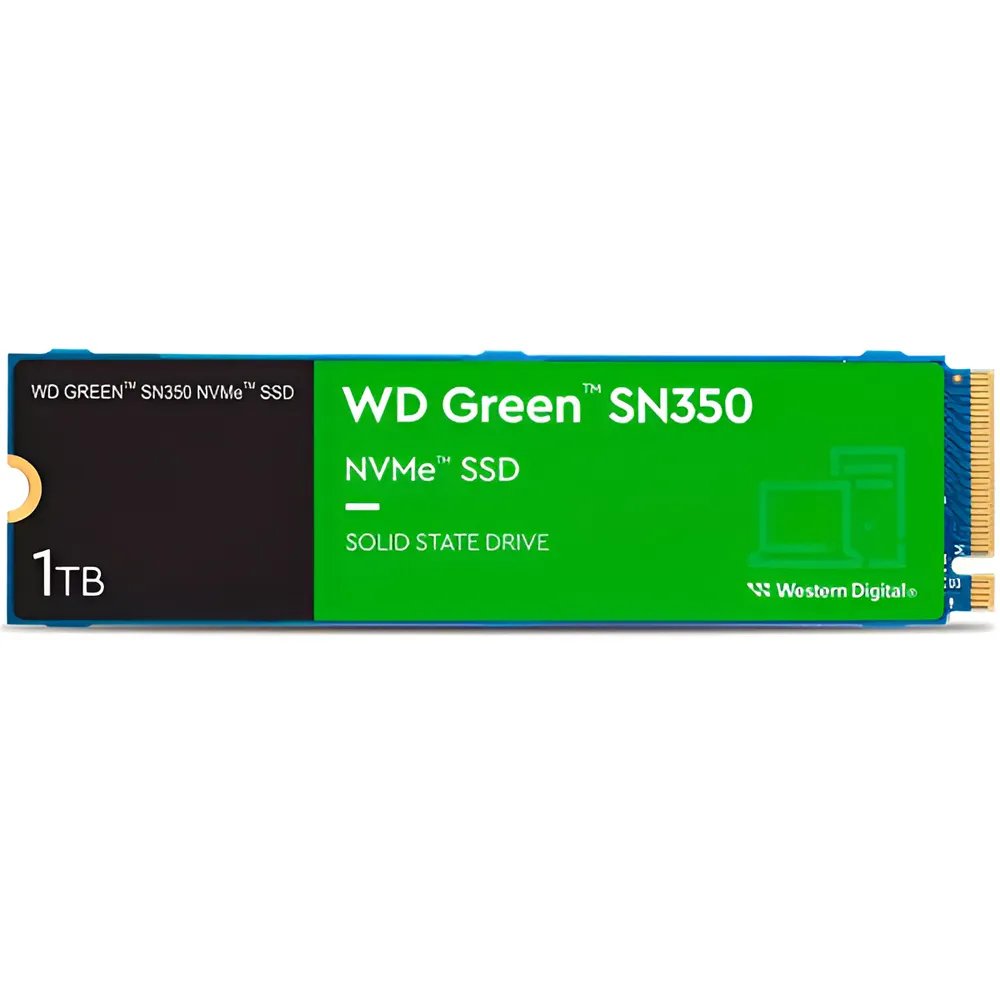 Ssd 1tb Western Digital Green Sn350 Nvme, Gen3 M.2 2280 Azul