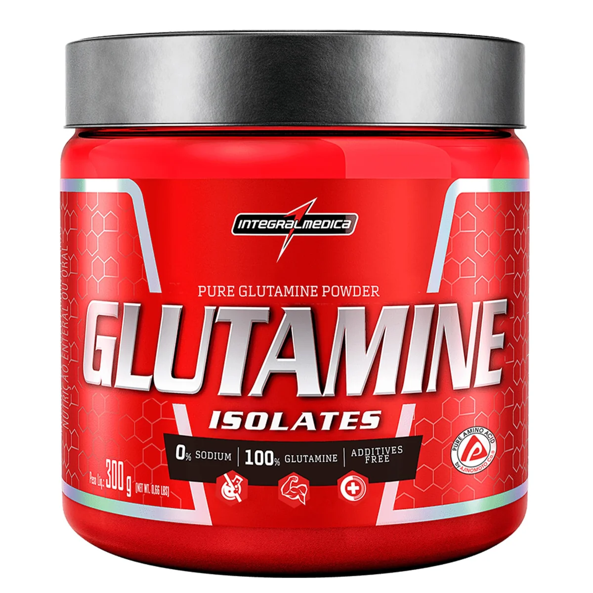 Integralmedica - Glutamina Natural Isolada em Pó - Suplemento Sem Sabor - 300g