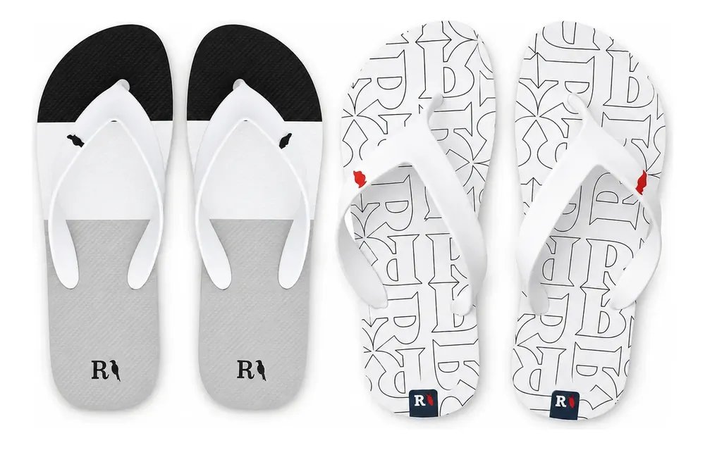 Kit 2 Pares Chinelo Masculino Reserva Confortável E Macio Ptocinza E R 41/42