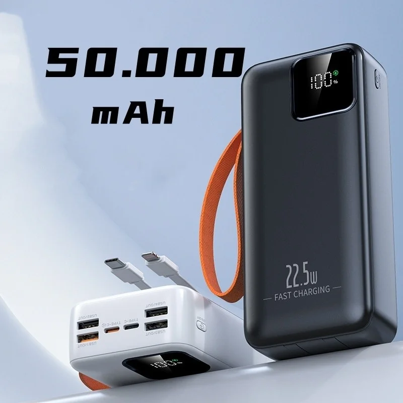 Carregador Portátil grande 50000mah/30000mah/2000mah/10000mah Turbo 22,5W PD carregamento ultrarrápido