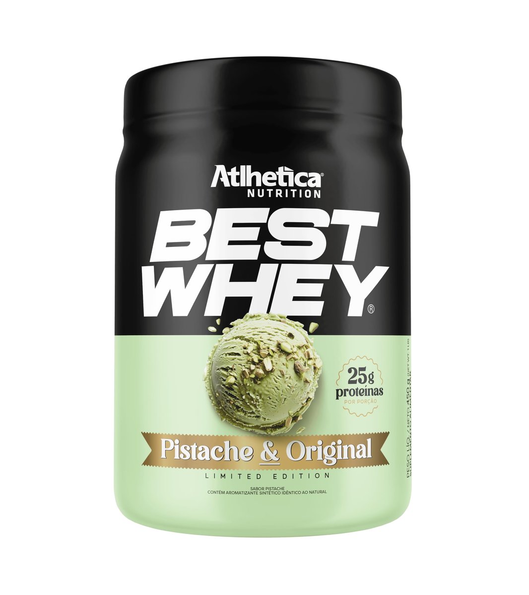 ✨Atlhetica Nutrition Best Whey, Sabor Pistache, 450g, Suplemento Proteico em Pó, 25g de Proteína por Porção, Edição Limitada✨️