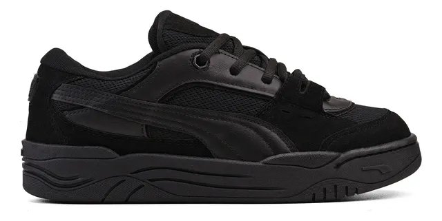 Tênis Puma 180 Skate Robusto Confortável Macio Camurça Black