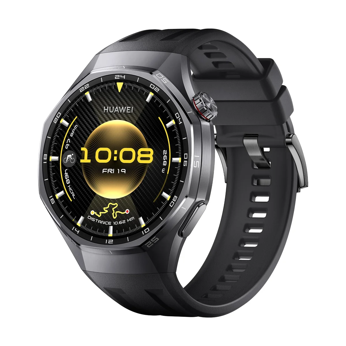 Smartwatch, HUAWEI WATCH GT 6 Pro 46mm, Bateria com Autonomia de Até 21 Dias, Mais de 100 Modos Esportivos, Corrida de Trilha, Ciclismo, Análise de ECG, Compatível com iOS e Android, GPS, Preto