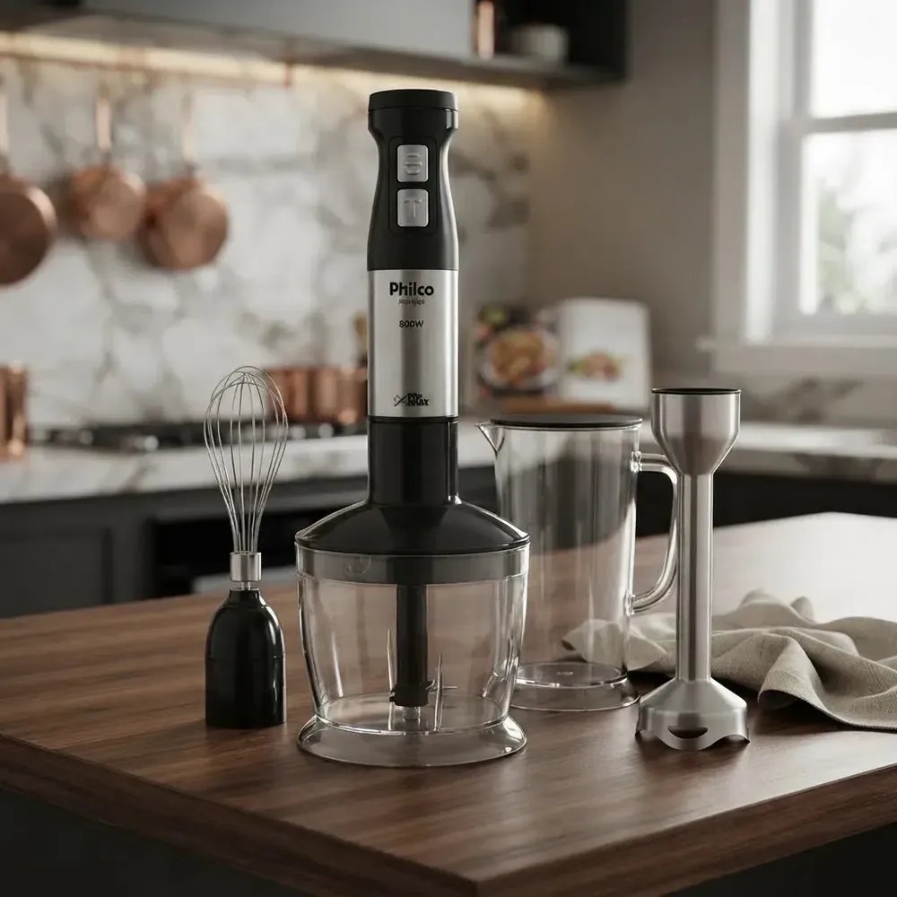 Mixer Philco Pmx2000 3 Em 1 Inox 800w Cor Preto