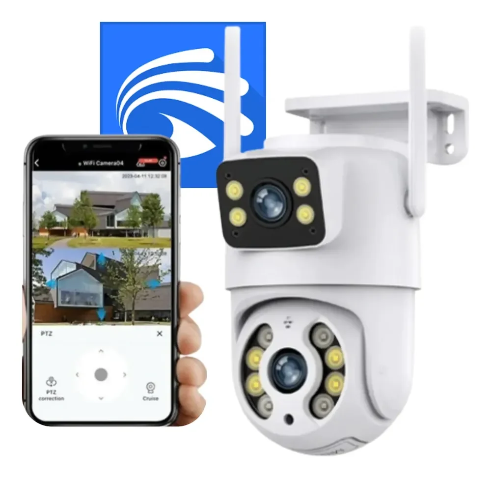 Câmera Dupla Segurança Ip Wifi Externa Lente 6mp App Yoosee Câmera Dupla Segurança