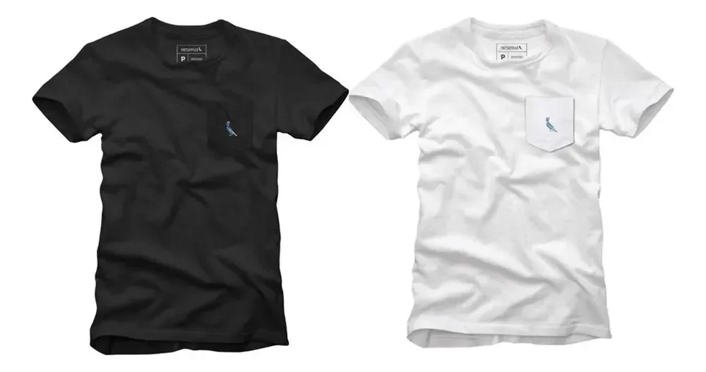 Kit 2 Camisetas Bolso Cb Pica-pau Xadrez Reserva