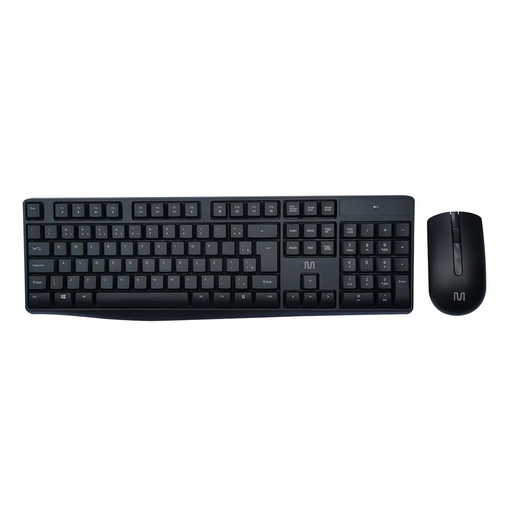 Kit Teclado e Mouse Sem Fio Slim Conexão USB + Pilhas inclusas Multi - TC270