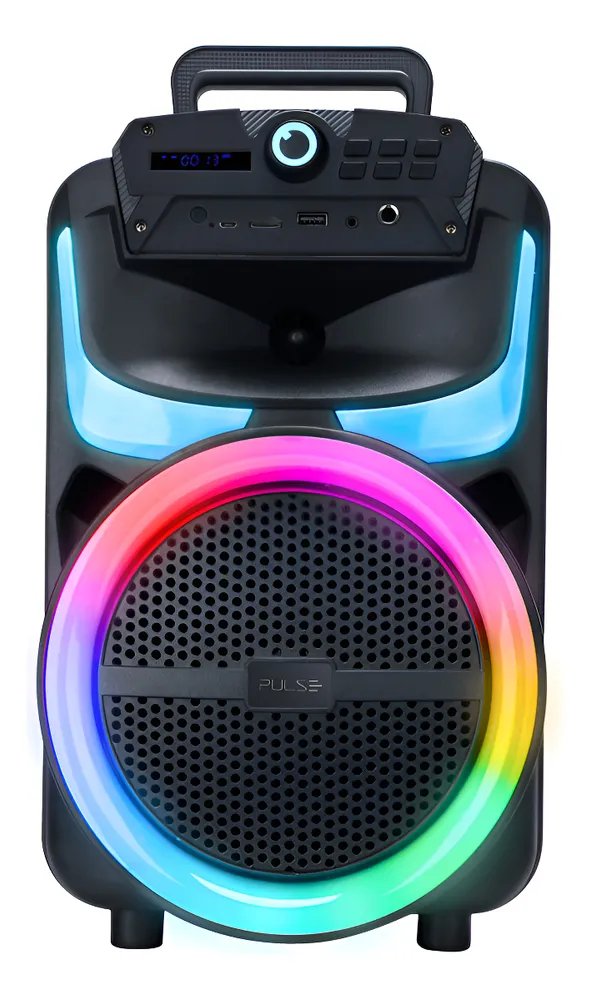 Caixa de Som Pulse Burst 250W RMS 8POL BT/AUX/USB/FM - SP402E - Preto