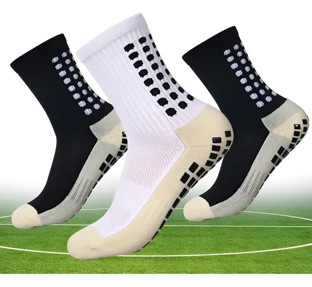 Kit com 3 Pares Meia Antiderrapante Esportiva