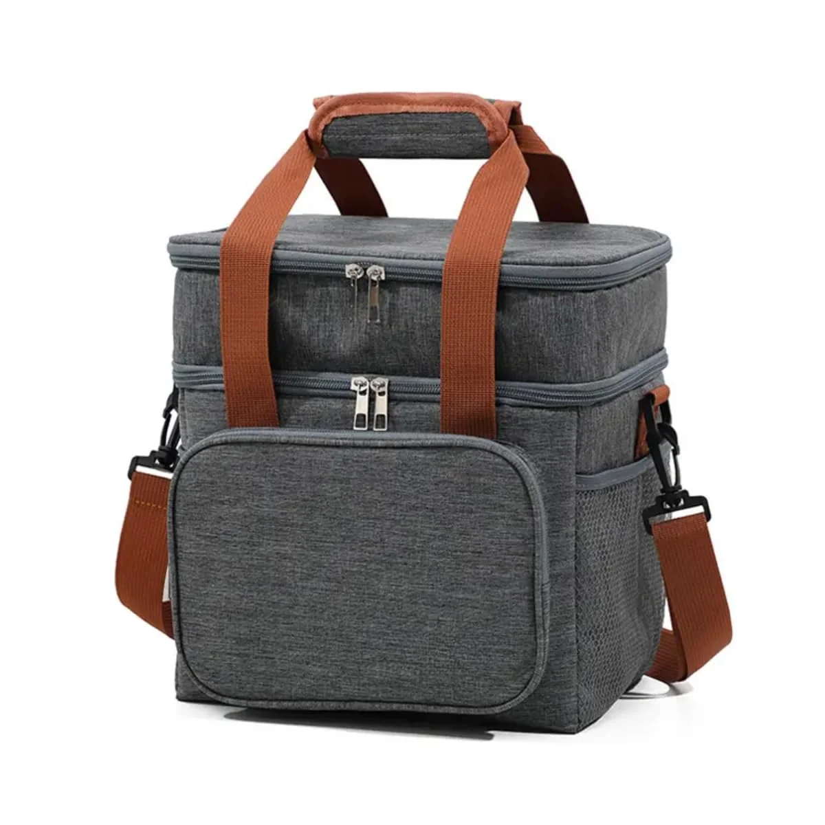 Bolsa Termica Marmita Lancheira Grande Alça Ombro Trabalho Passeio Academia Dois Andares (Bolsa…