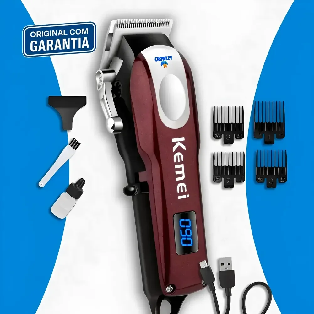 Máquina Profissional Sem Fio Kemei Km-2606