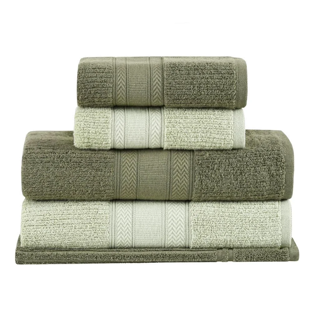 Buddemeyer Jogo de Toalhas Melissa Extra Soft Gigante Verde/Verde Claro 5pç