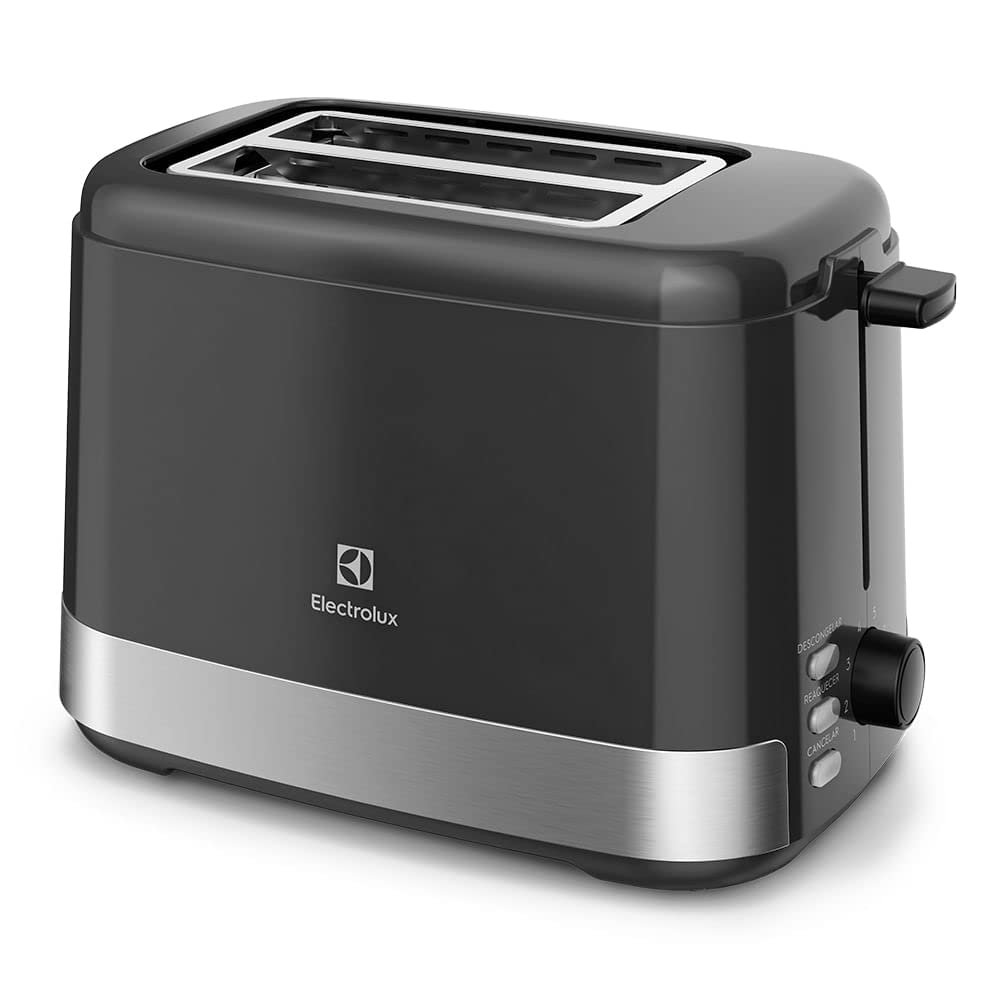 ✨Torradeira tostador Electrolux 8 niveis de tostagem função descongelar reaquecer bandeja coletora migalhas botões luminosos ETS10 preto 127v✨️
