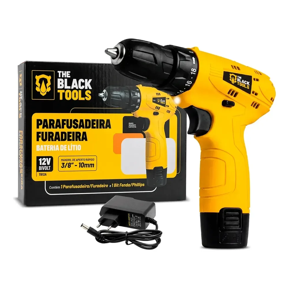 Parafusadeira Furadeira The Black Tools