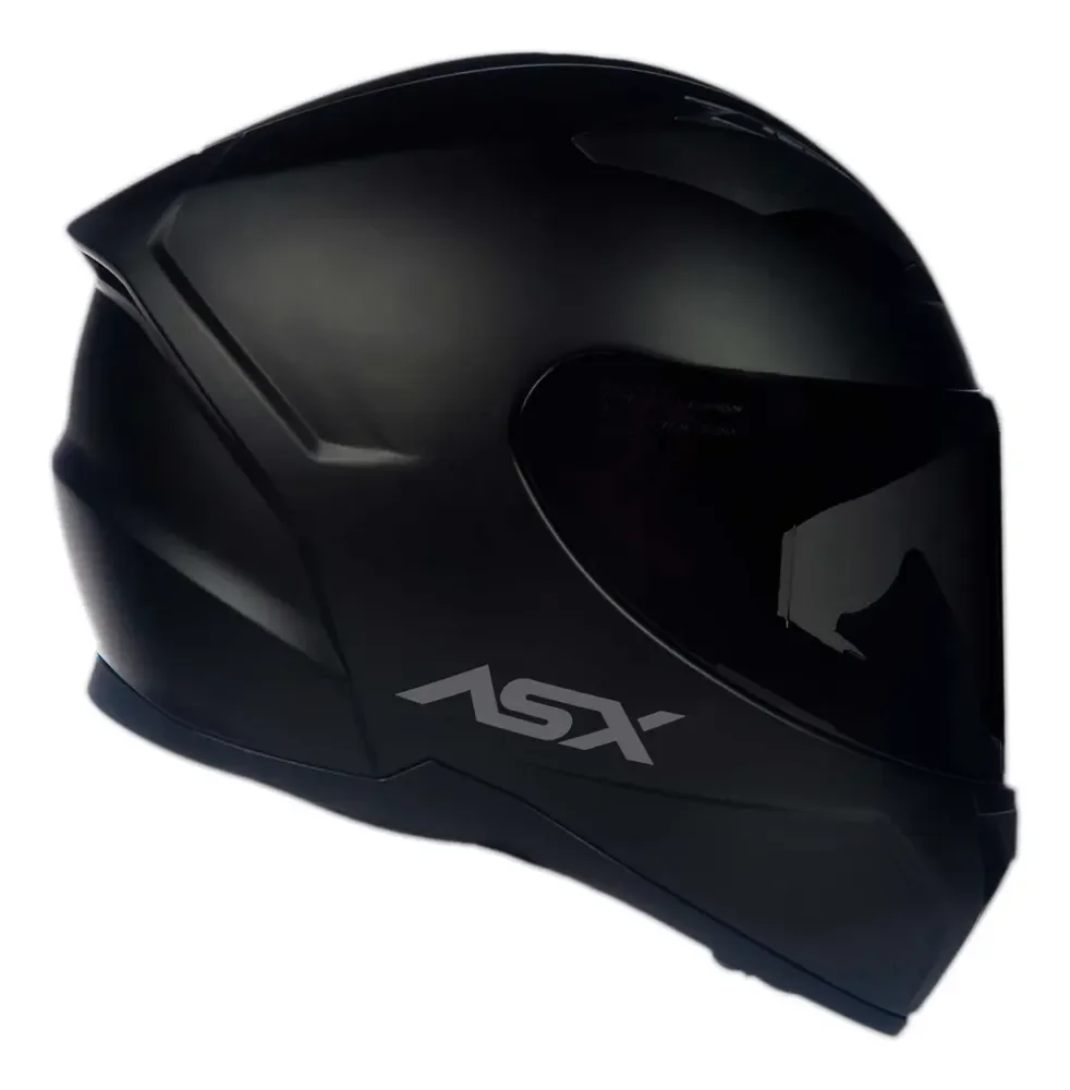 Capacete Asx City Solid Preto Fosco Integral Adulto
