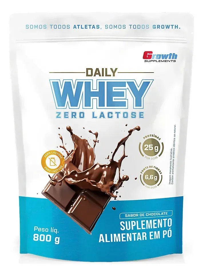 ✨Daily Whey Protein Zero Lactose 800g Growth Supplements Chocolate✨️