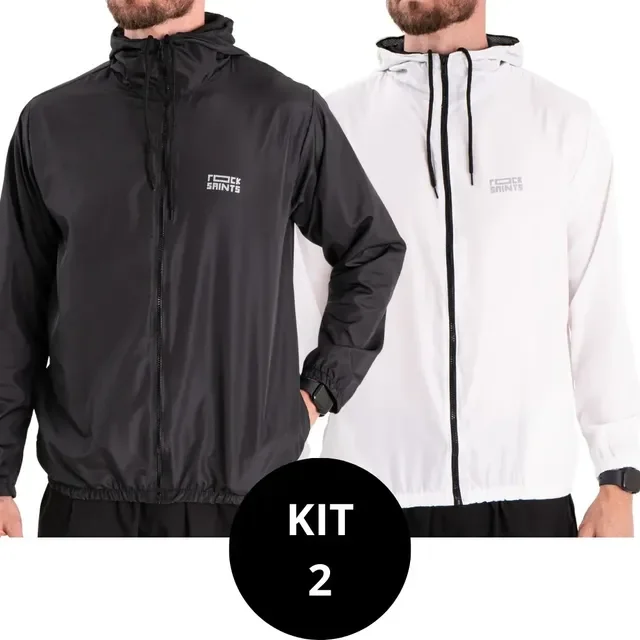 Kit 2 Corta-Vento Rock Saints
