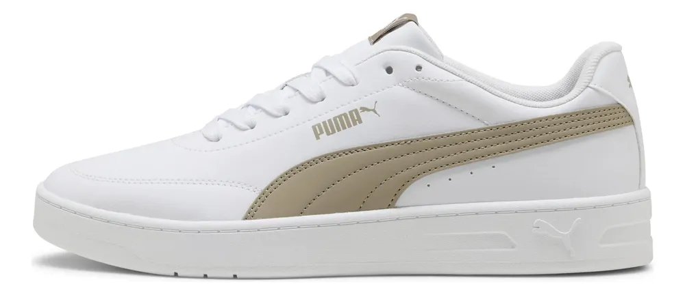 ✨Tênis Court Classic Clean Bdp Puma Puma White-ice Coffee 41 Br✨️