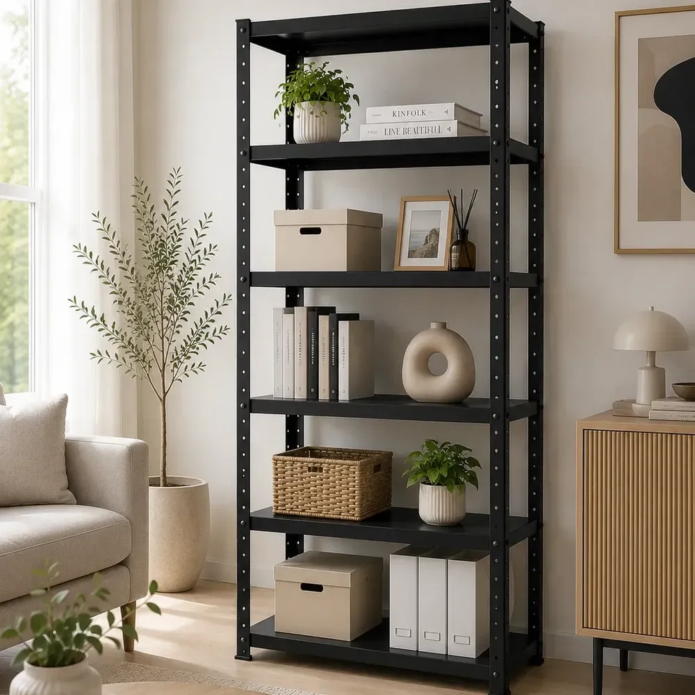 Estante Armário De Aço 6 Bandejas 60cm Na Cor Preta