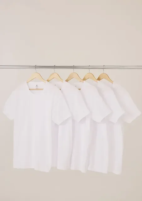 Kit Com 5 Camisetas Masculinas Básicas Hering