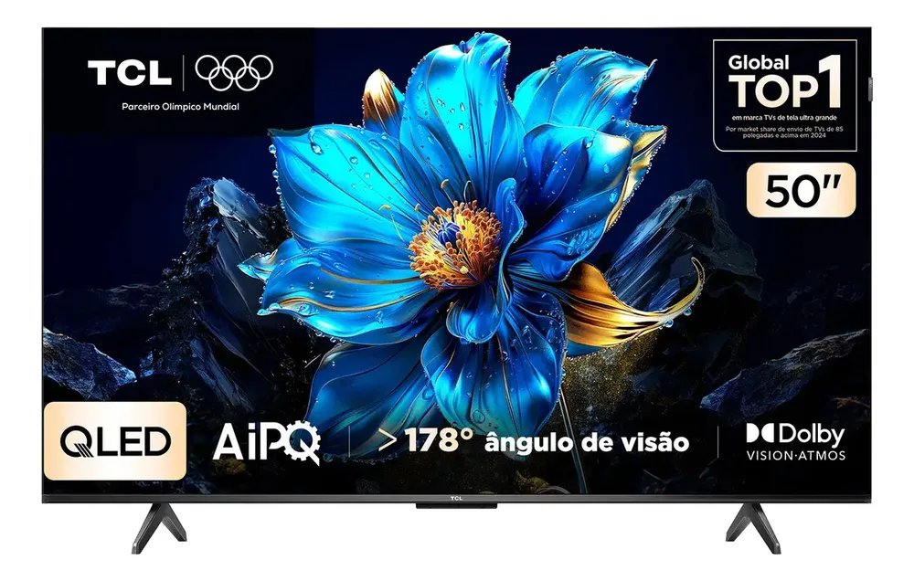 ➡️ Smart Tv Tcl 50 Polegadas Qled 4k P7k Bluetooth Google Tv