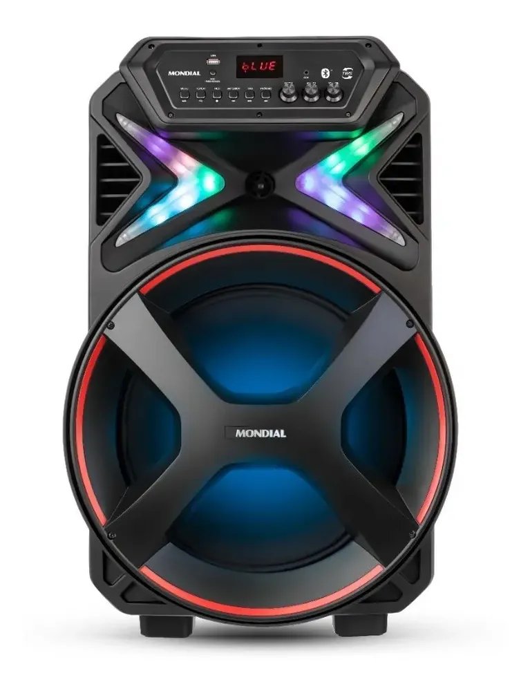 Caixa Amplificada Connect Lights Plus Cm-700 Mondial Cor Preto
