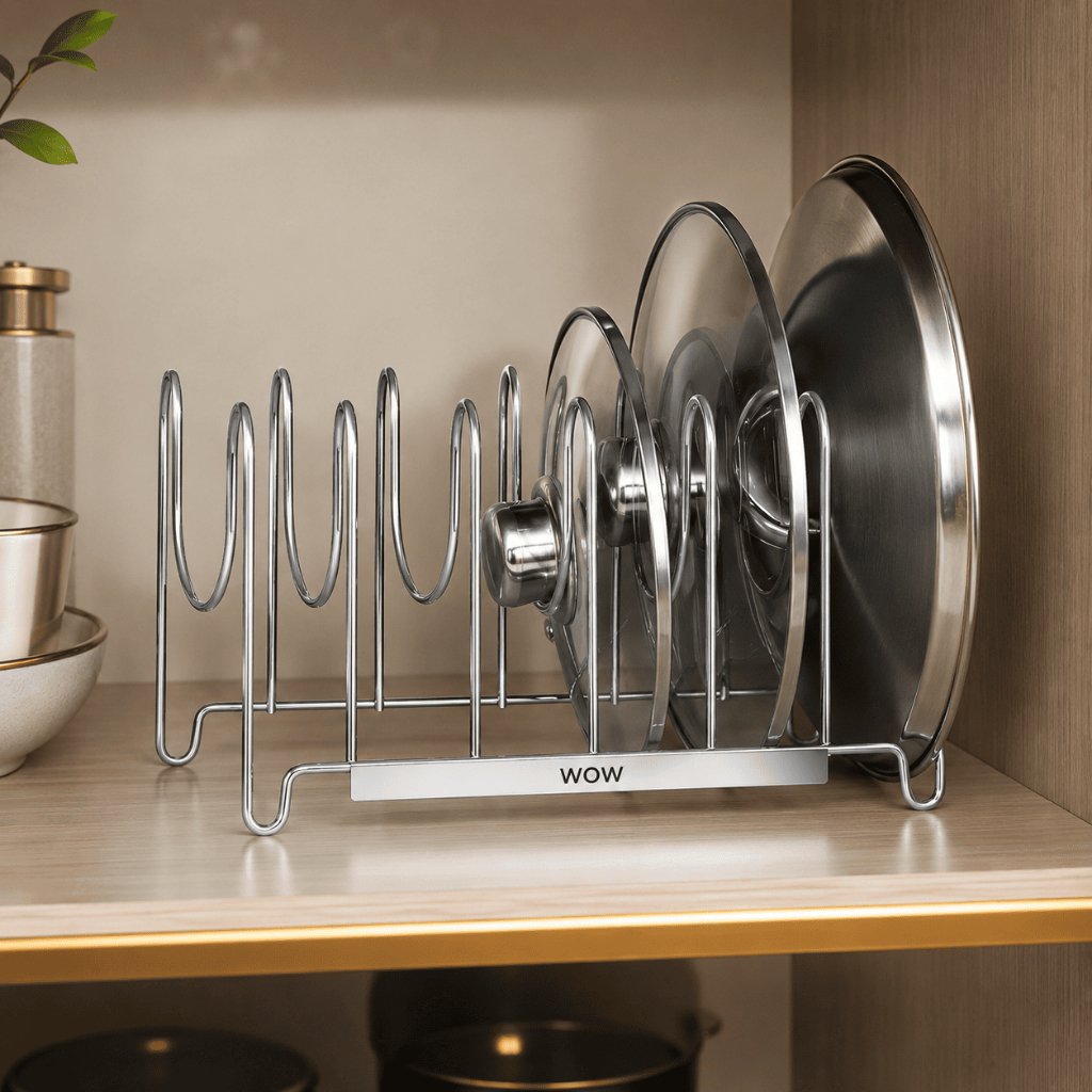 Organizador Aço Inox De Panelas E De Pote Divisórias