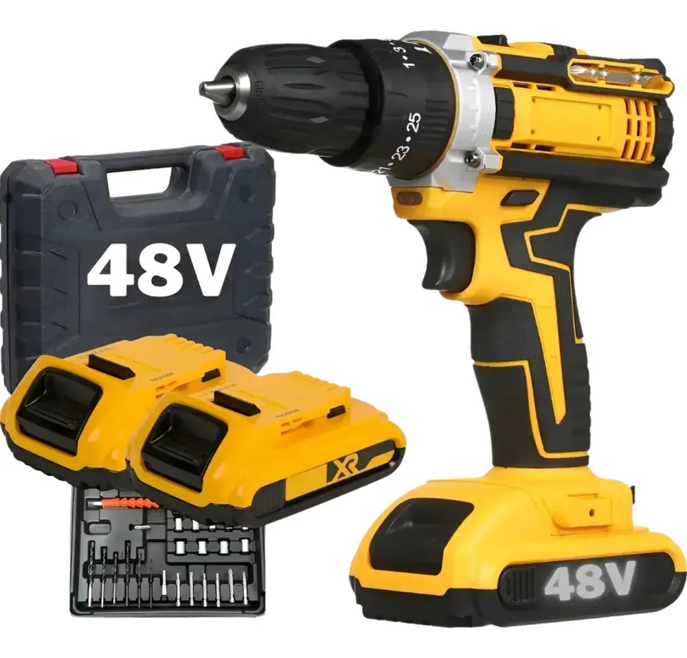Parafusadeira Furadeira 48v Profissional 2 Baterias
