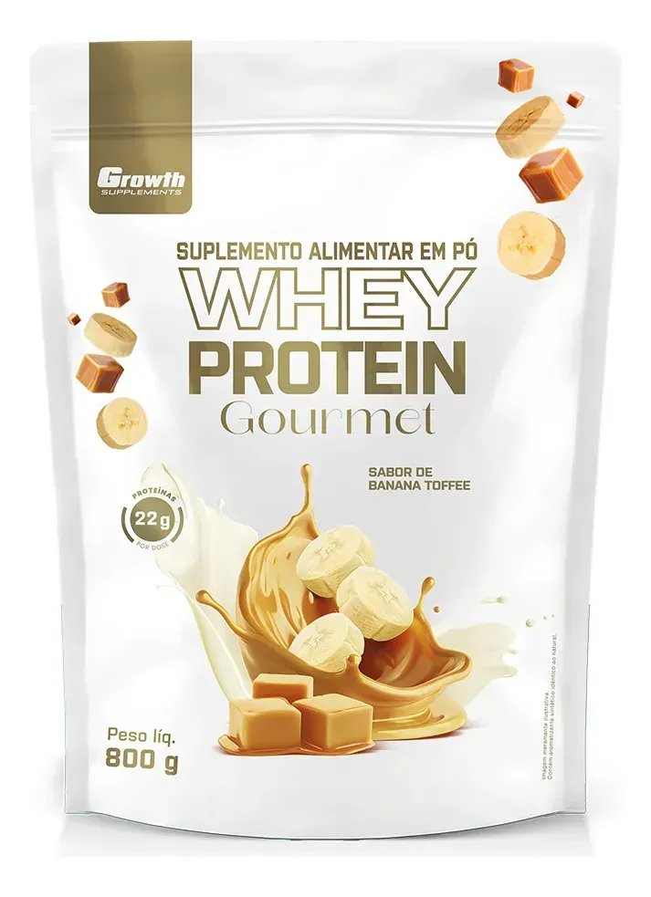 🔥Whey Protein Gourmet 800g Growth Supplements - Banana Toffee