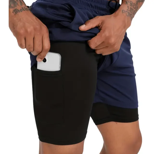 Bermuda 2 Em 1 Short Duplo com Bolso