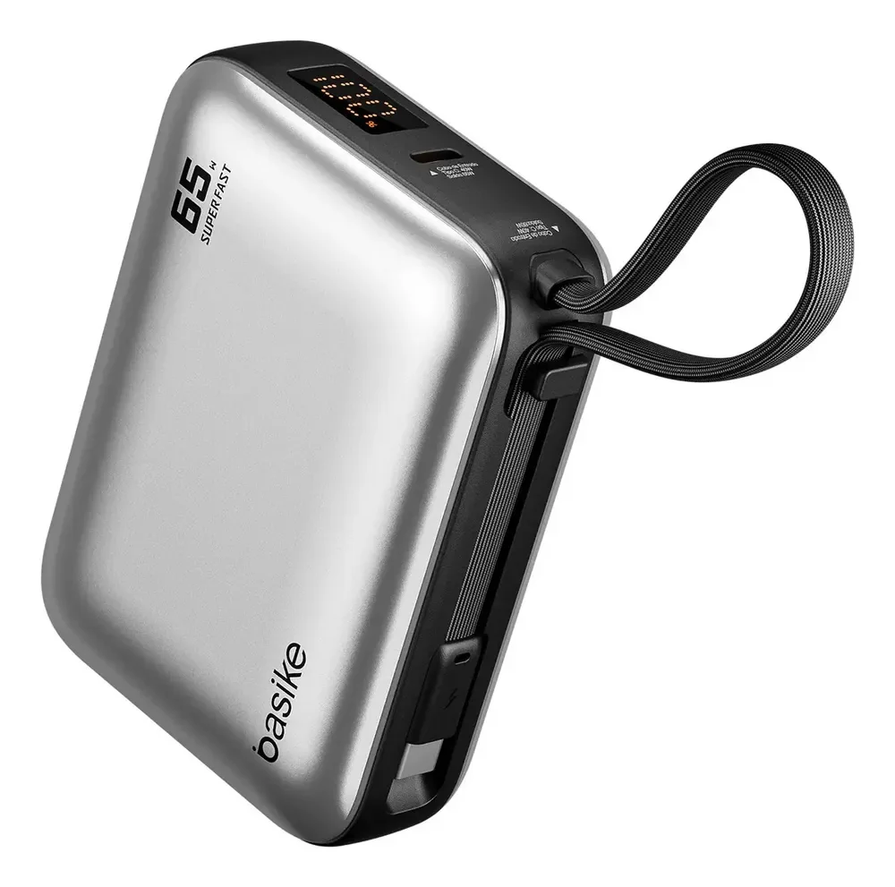 20.000MAH, 4 CARGAS 🔋 Power Bank Basike 20000mAh para Notebook e Celular com Cabo USB-C 65W