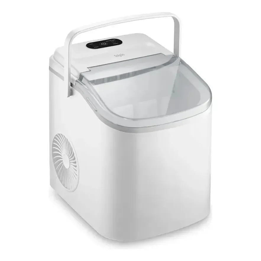 Máquina De Gelo Easy Ice 12kg Com Painel De Led Branca Elgin Branco