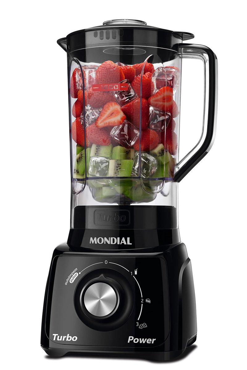 PREÇÃO 🆘 MONDIAL Liquidificador Turbo Power, Preto, 550W, 220V - L-99 FB